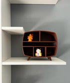 Mid Century Modern Mini TV Desk Stand Organizer Stand Unit for Bedroom Office