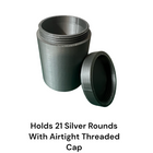 1oz Silver Coin Holder Airtight (Holds 21) - Silver Rounds Ergonomic Case