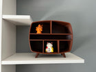 Mid Century Modern Mini TV Desk Stand Organizer Stand Unit for Bedroom Office