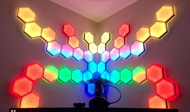 DIY Hexaleaf Nanoleaf Style Hexagon Kit 6.5" Panels Ambient Lighting