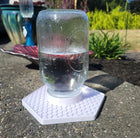 Hex Pattern Bee Watering Tray + Fits Regular Mason Jars