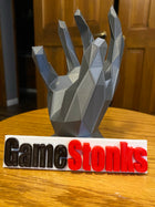 Diamond Hand Statue & GameStonks Sign Combo Desk Decor