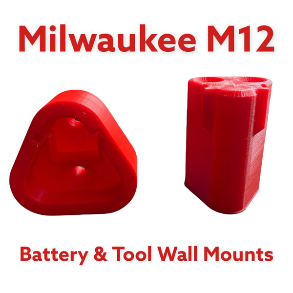 Milwaukee M12 Compatible Tool & Battery Mounts