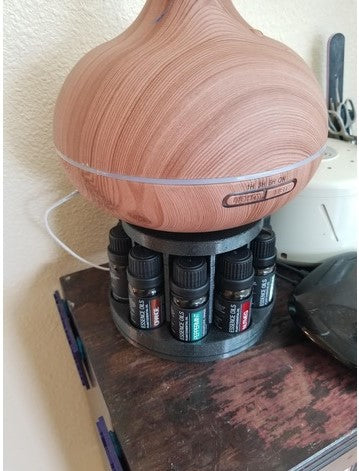 Essential Oil Diffuser Stand Holds 10 Bottles And Spins!