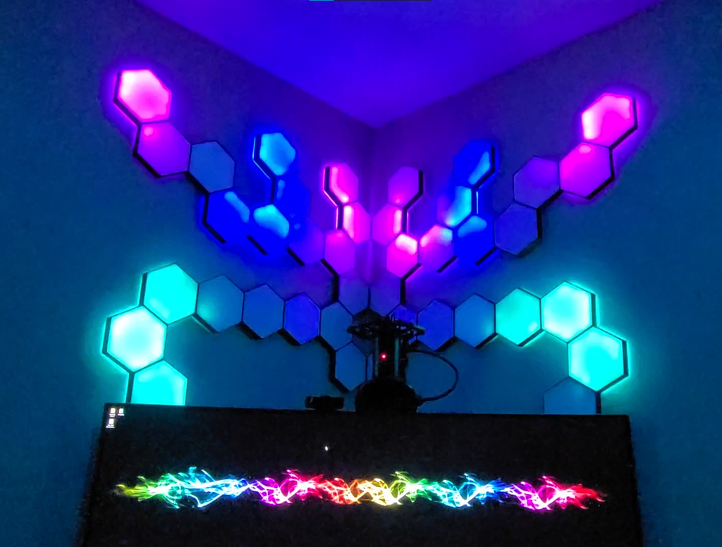 DIY Hexaleaf Nanoleaf Style Hexagon Kit 6.5" Panels Ambient Lighting