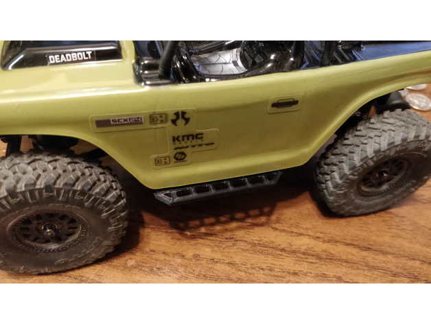 Axial SCX24 1/24 scale Side Step Running Boards Rock Sliders With Penny Mounts
