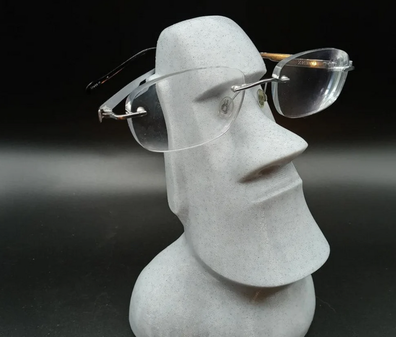 Moai Head Eyeglass Stand