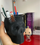 Skull Desktop Organizer | Wireframe Design | Pencil Holder