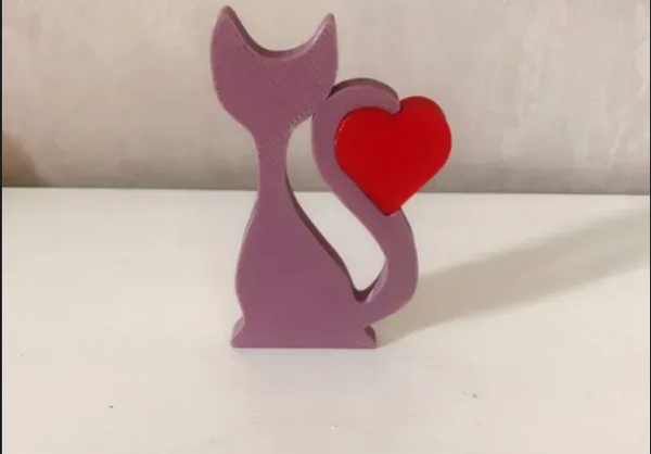 Valentine's Cat With Heart