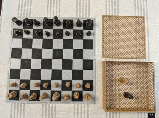 Thin Chess Board With Box ( Chess Pieces Not Included )