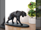 Low Poly Panther Statue With A Base
