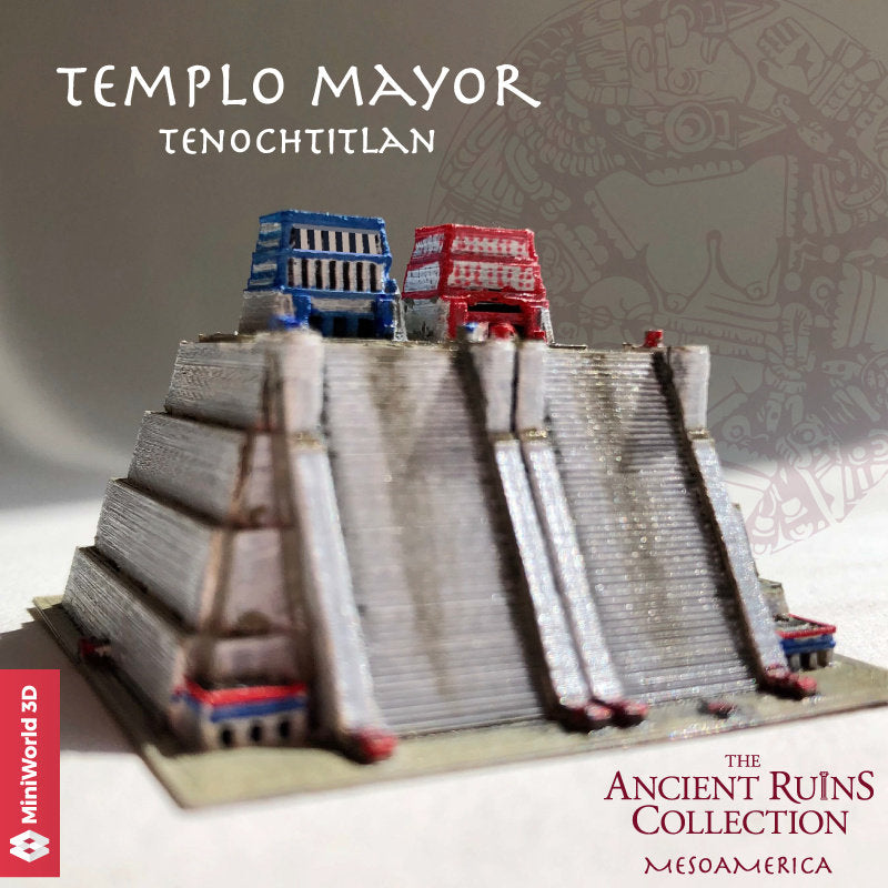 Templo Mayor - Tenochtitlan (Mexico City) - Scaled 100% Accurate Model Miniature Tabletop Diorama Architecture