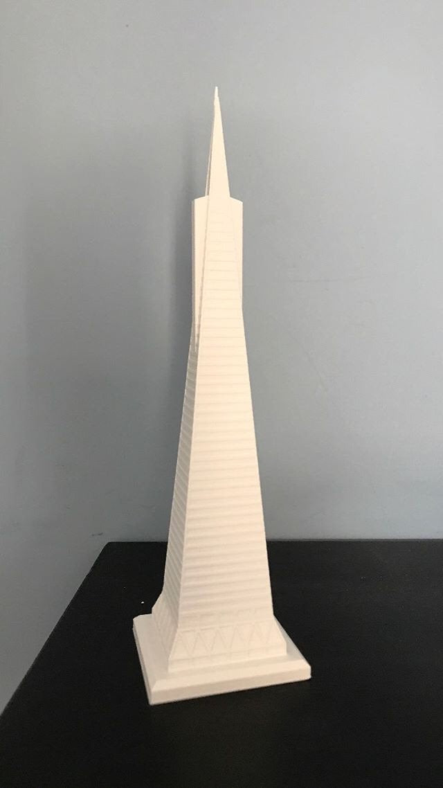 Transamerica Pyramid - San Francisco, USA Scaled 100% Accurate Model Miniature Tabletop Diorama Architecture