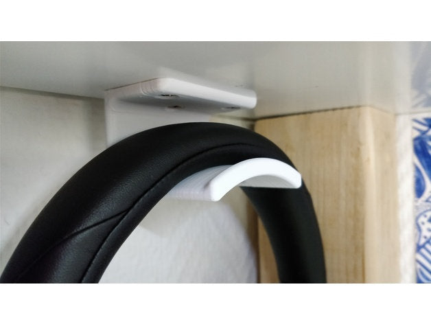 Headphone Holder Stand Fixture For Mounting Under Desk Ergonomic Design Easy Installation